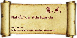Mahács Adelgunda névjegykártya